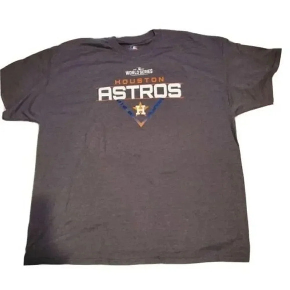 Houston Astros Tshirt Mens World Series 2021 Baseball Gray Orange Sports XXL New - Picture 1 of 3